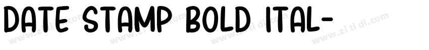 Date Stamp Bold Ital字体转换